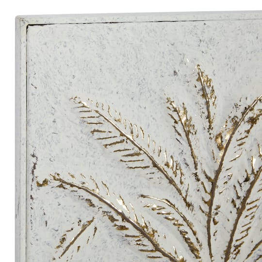 33" Gold Iron Coastal Palm Trees Wall Décor
